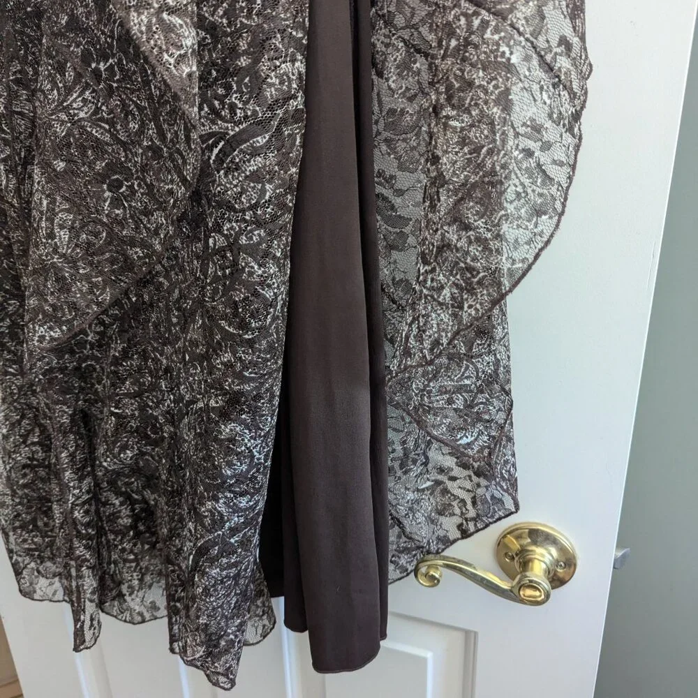 Coldwater Creek Brown lace dress - Size 14  (L) - Picture 6 of 6